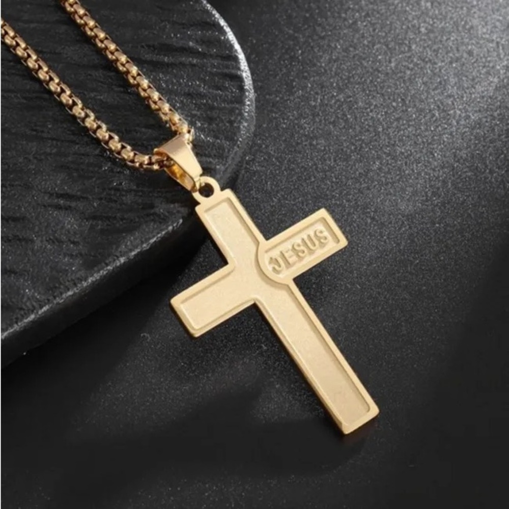 Gold Plated Cross Pendant Necklace